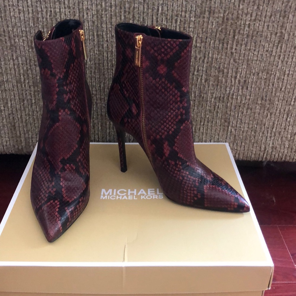 Michael Kors Red Ankle Booties